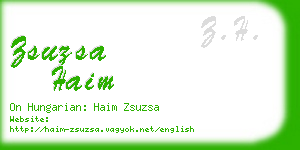 zsuzsa haim business card